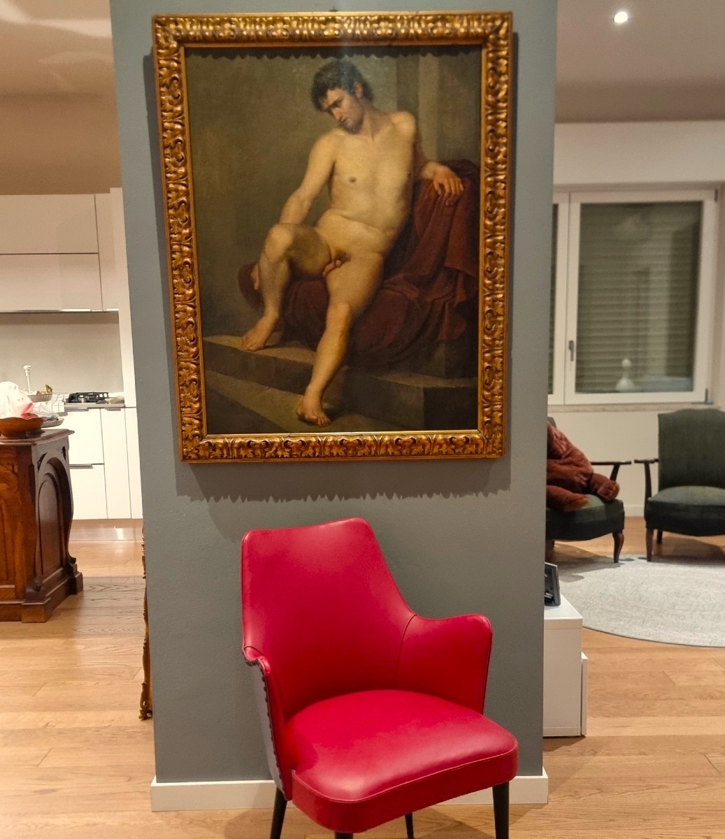 Olio su tela nudo di giovine del 1820 Francesco Hayez 1791-1882-photo-3