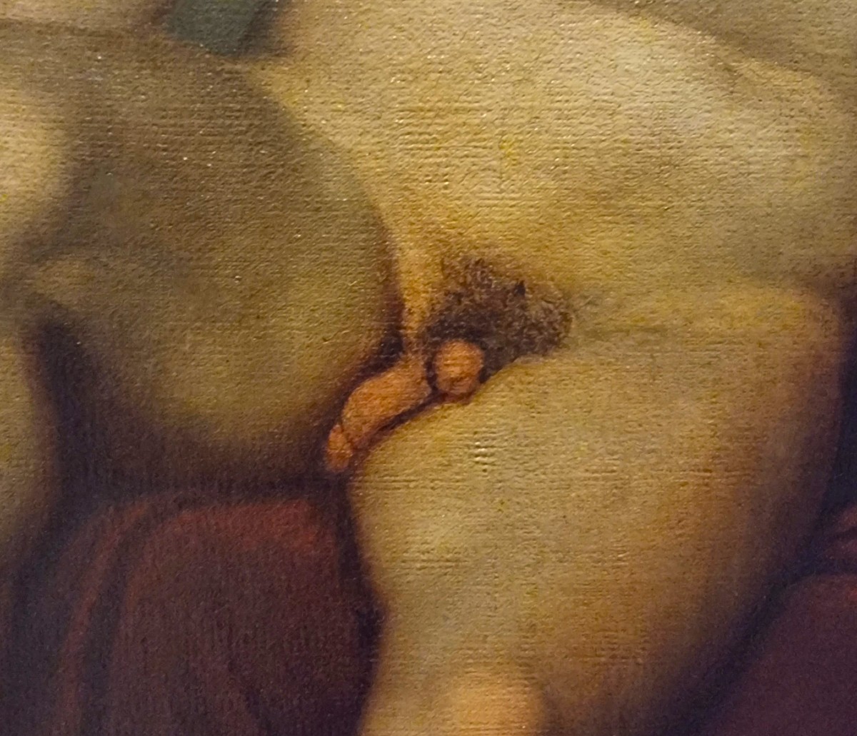 Olio su tela nudo di giovine del 1820 Francesco Hayez 1791-1882-photo-2