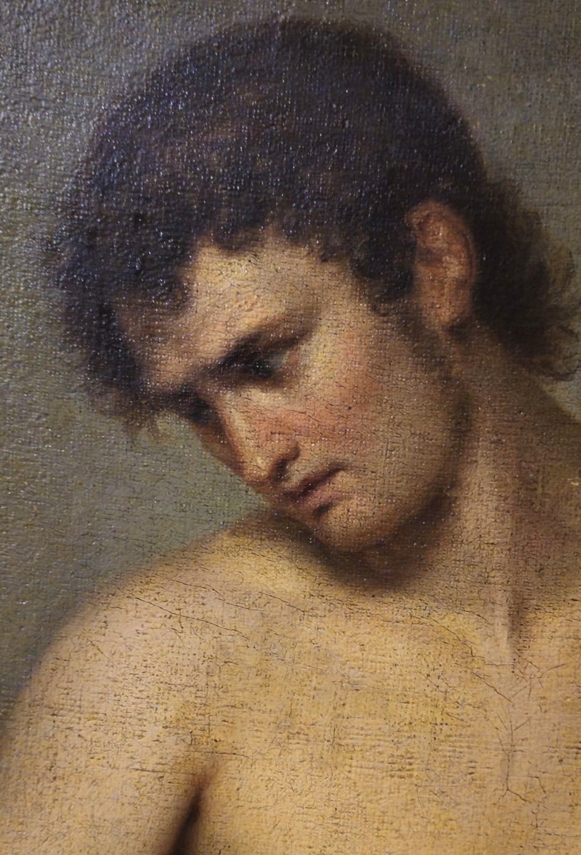 Olio su tela nudo di giovine del 1820 Francesco Hayez 1791-1882-photo-4