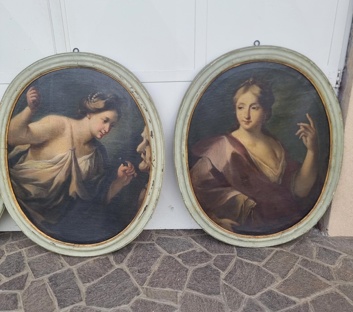 4 dipinti su tela Allegoria Arti e Mestieri Lorenzo Pasinelli 1629-1700-photo-2
