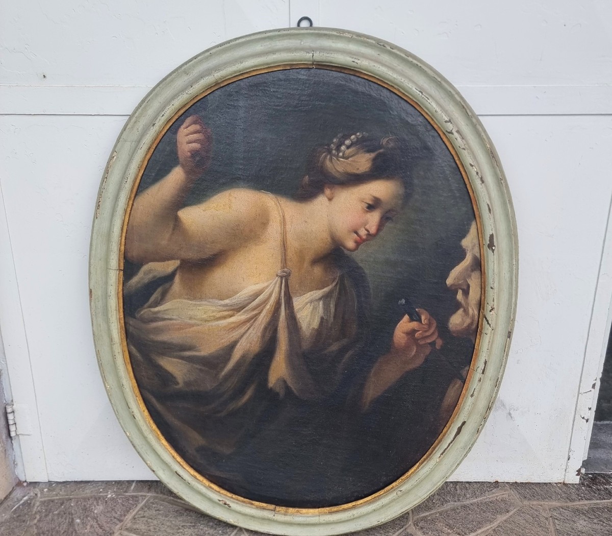 4 dipinti su tela Allegoria Arti e Mestieri Lorenzo Pasinelli 1629-1700-photo-5