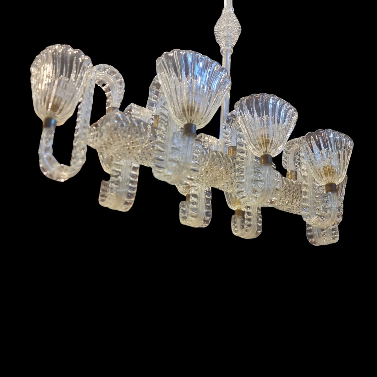 Lampadario originale Murano 1940 di Ercole Barovier-photo-3