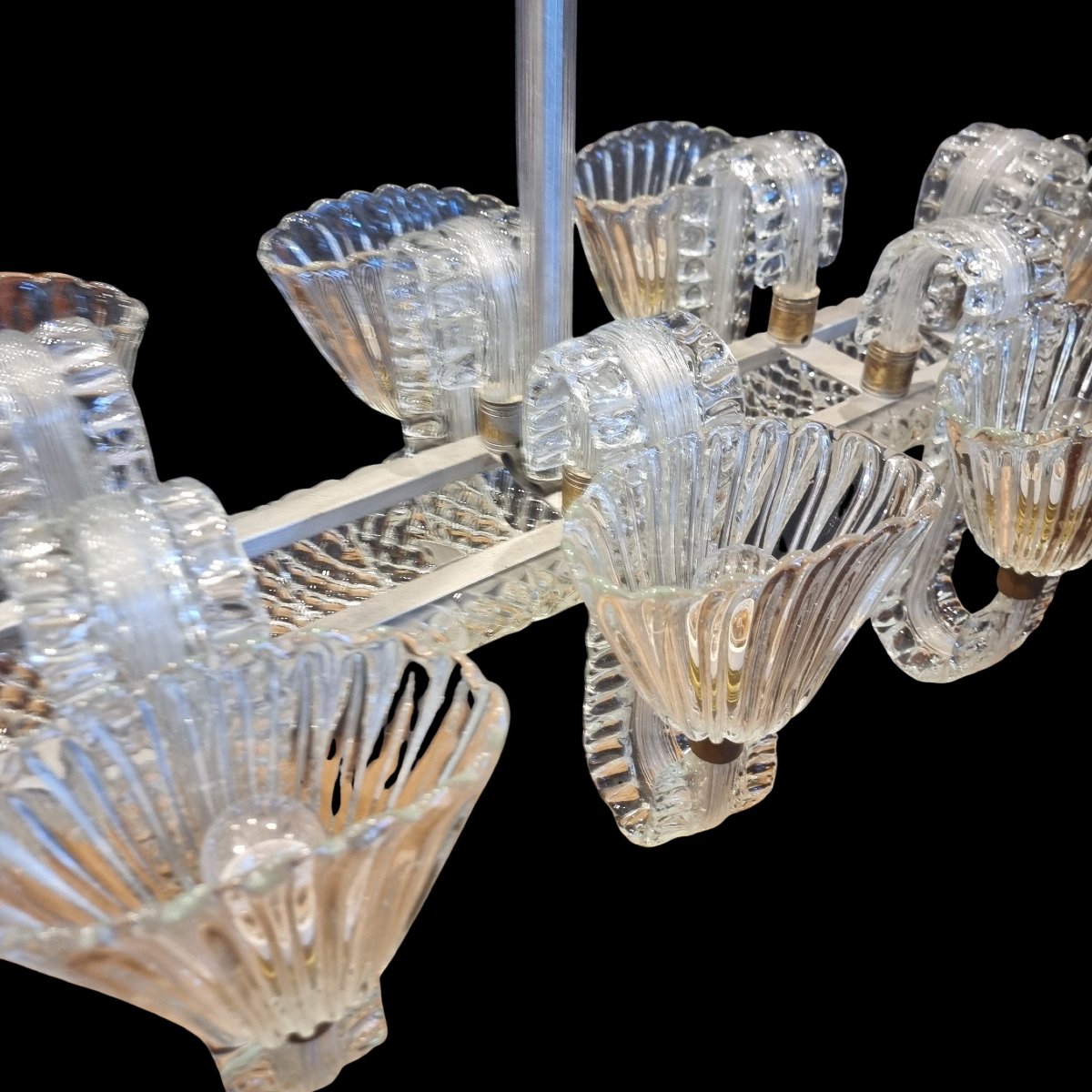 Lampadario originale Murano 1940 di Ercole Barovier-photo-2