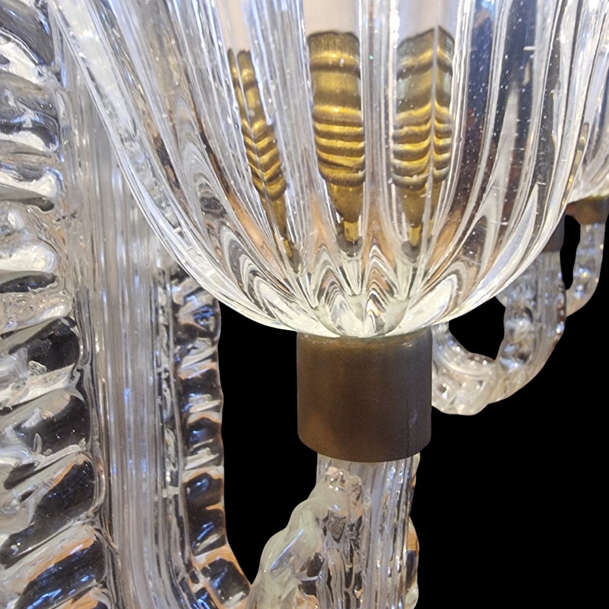 Lampadario originale Murano 1940 di Ercole Barovier-photo-4