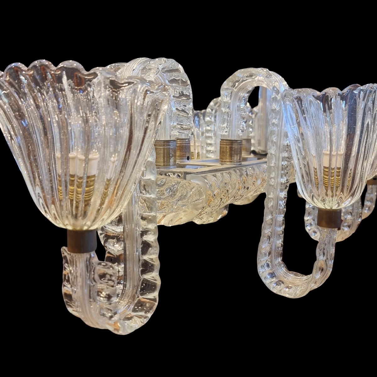 Lampadario originale Murano 1940 di Ercole Barovier-photo-5
