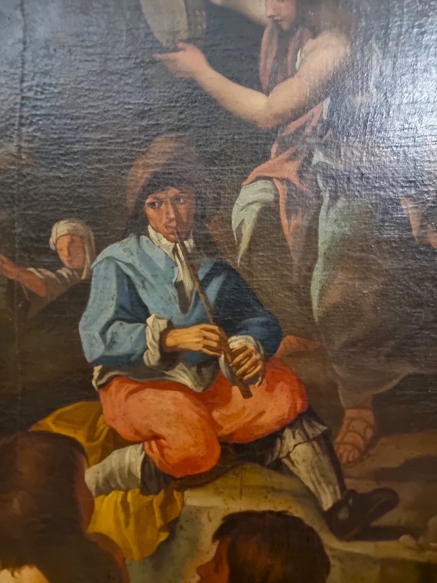 Olio su tela 600 Scena campestre con musicanti  Francesco Guarini (1611‑1654)-photo-4