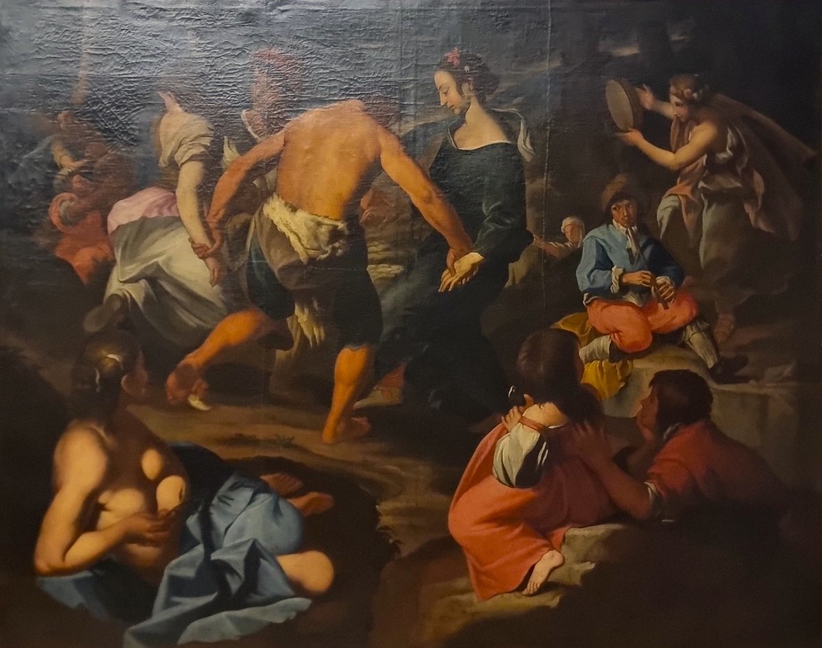 Olio su tela 600 Scena campestre con musicanti  Francesco Guarini (1611‑1654)-photo-4