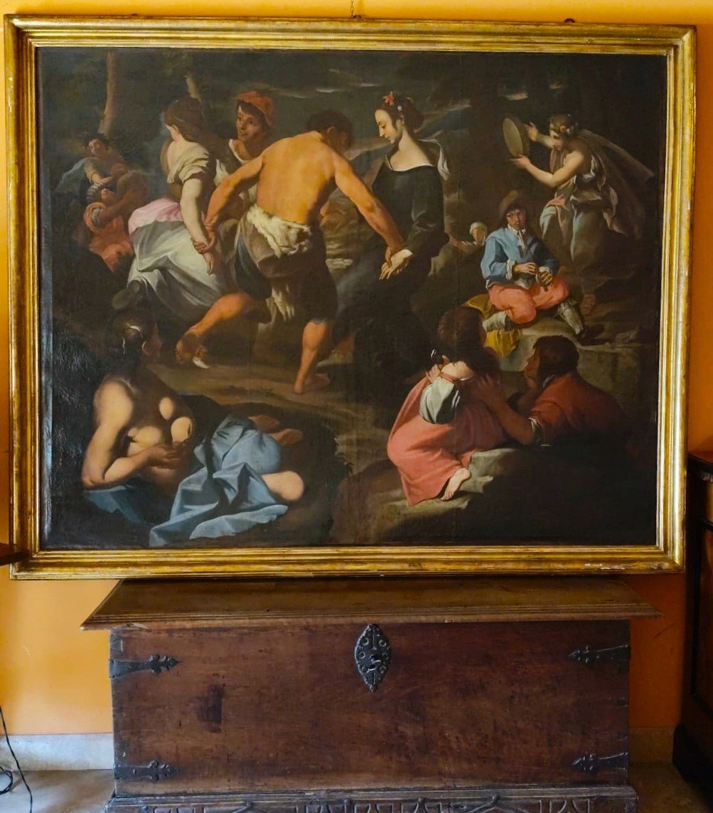 Olio su tela 600 Scena campestre con musicanti  Francesco Guarini (1611‑1654)