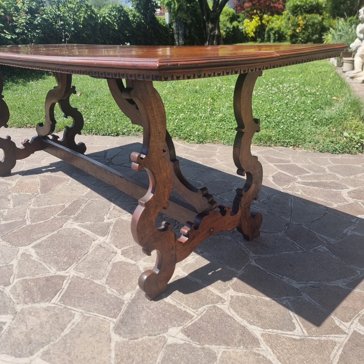 Tavolo fratino Lombardo del 700 in noce-photo-2