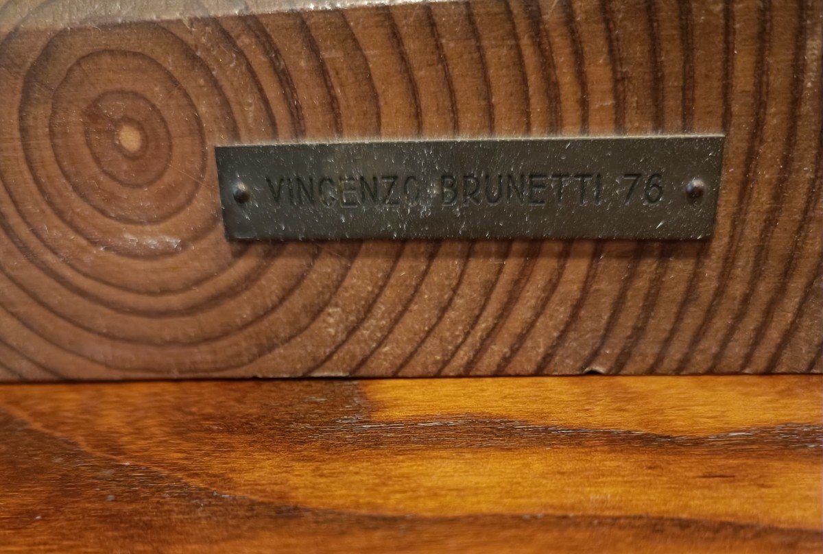 Scultura Femminile in Terracotta del 1976: Un Capolavoro di Vincenzo Brunetti-photo-4