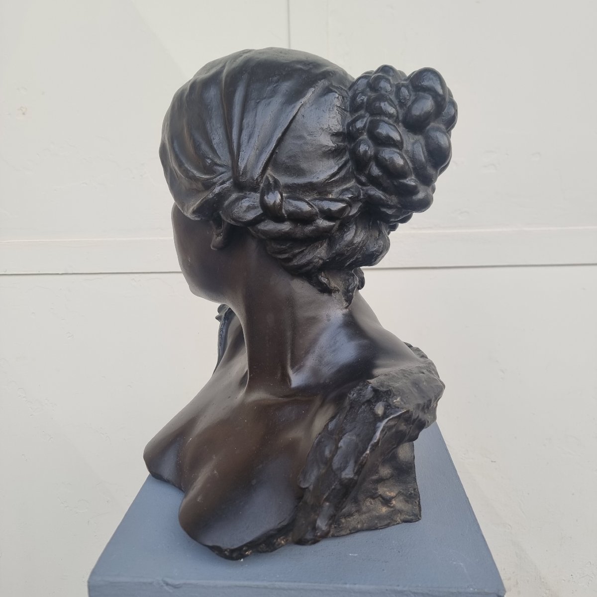 Scultura in bronzo 800 busto femminile-photo-2