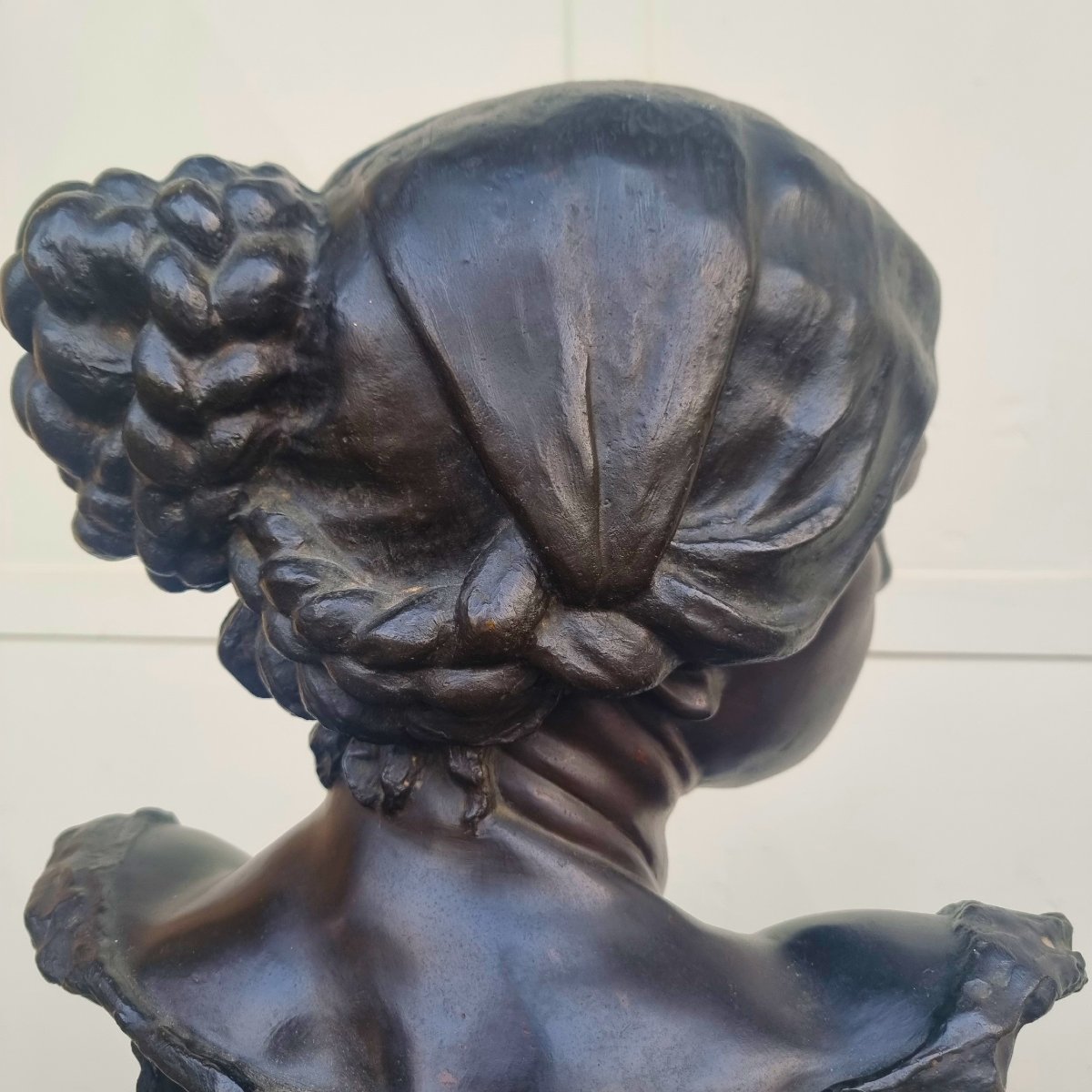 Scultura in bronzo 800 busto femminile-photo-4