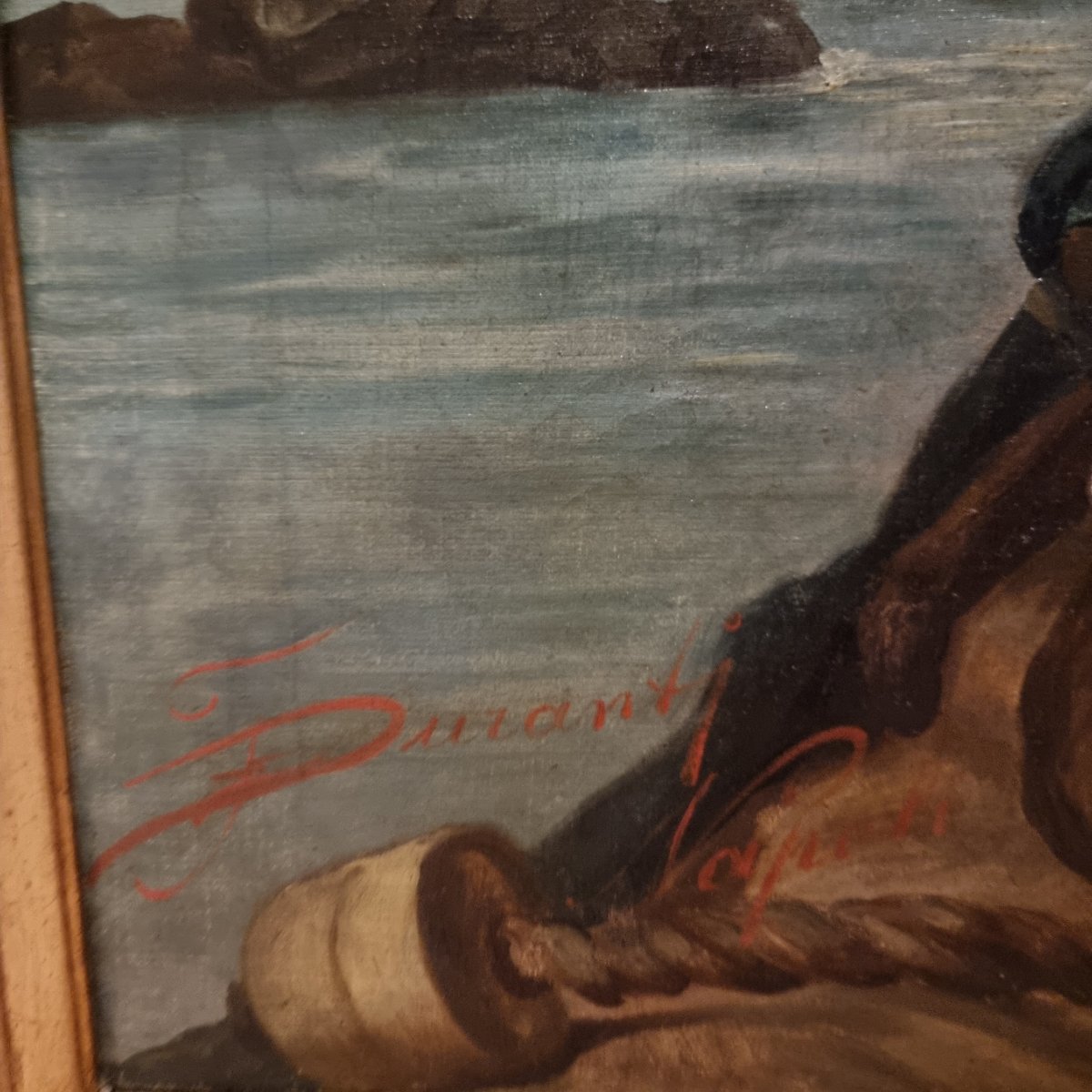 Pescatore napoletano pittura dell’800 firmato Duranti alta qualità-photo-2