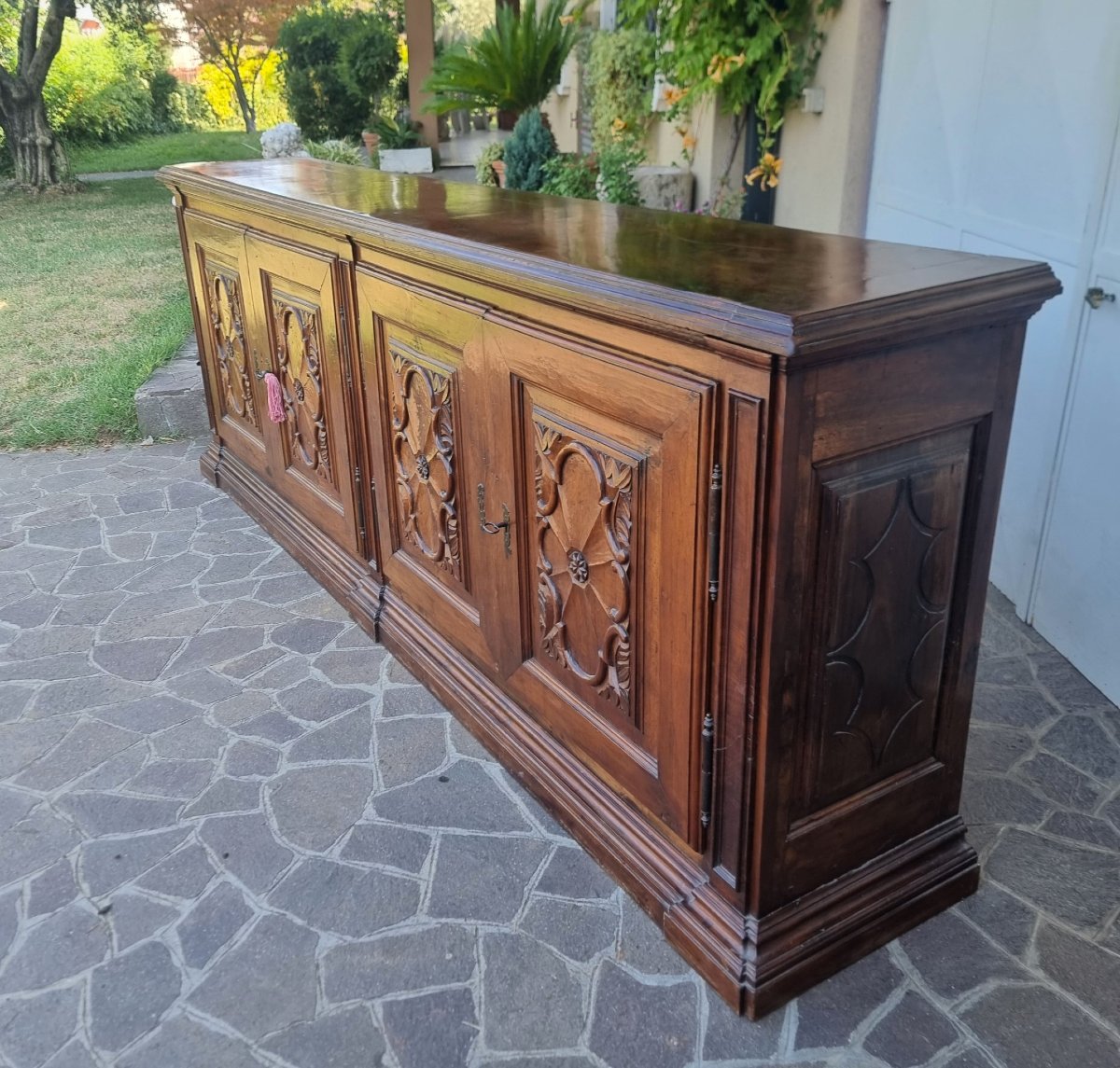 Credenza in noce del 700 da villa torinese-photo-4