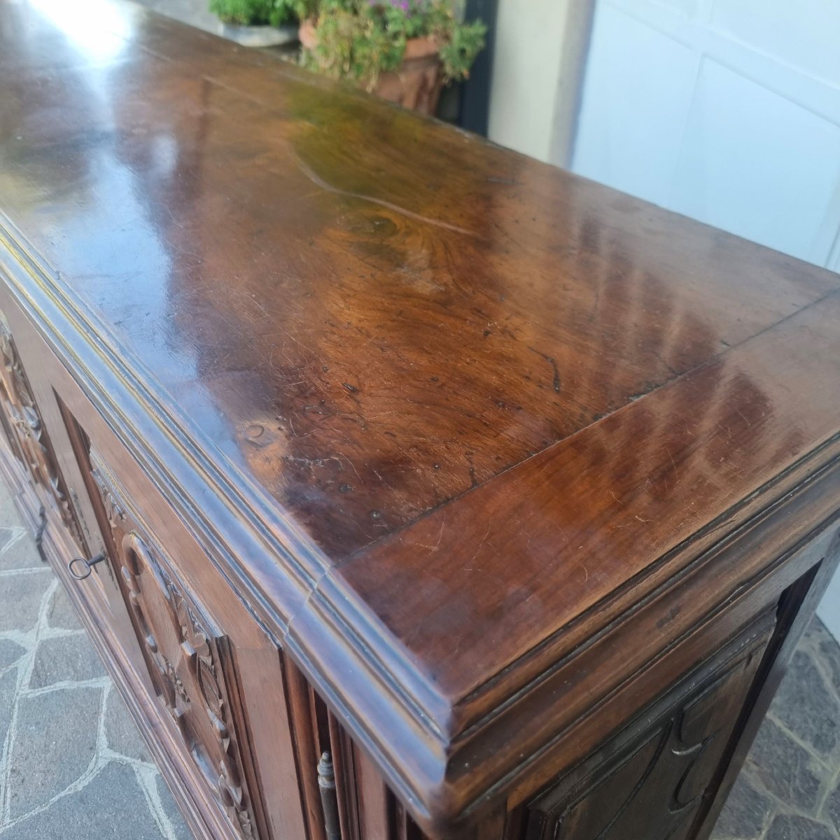Credenza in noce del 700 da villa torinese-photo-2