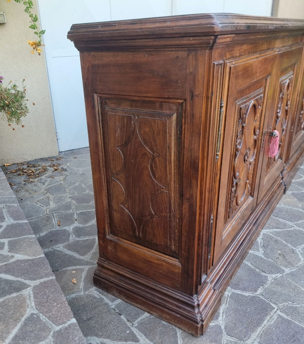 Credenza in noce del 700 da villa torinese-photo-4