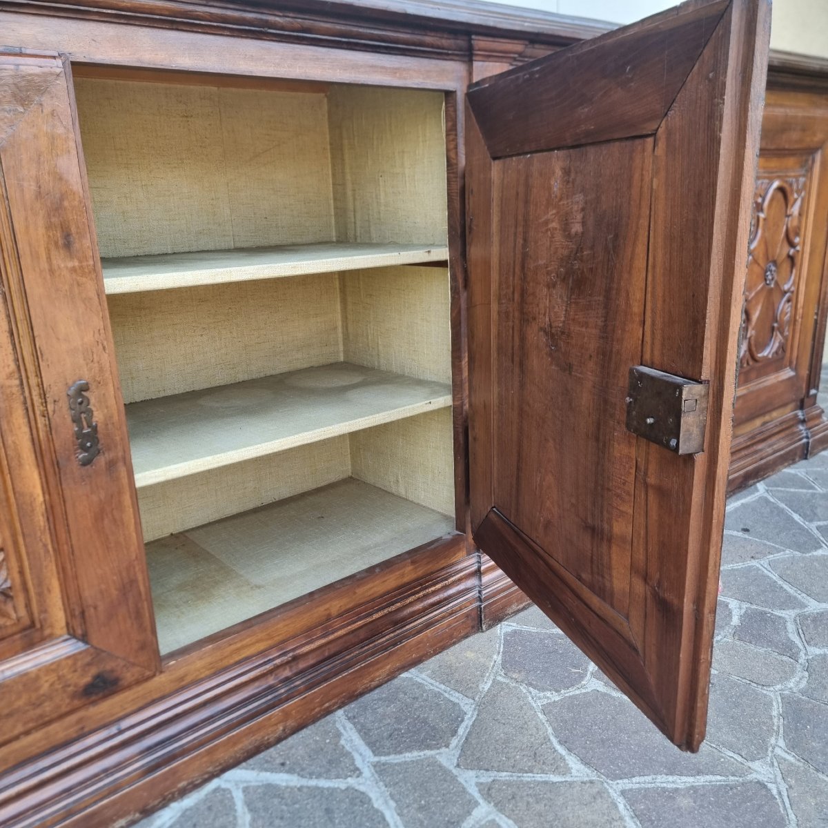 Credenza in noce del 700 da villa torinese-photo-6