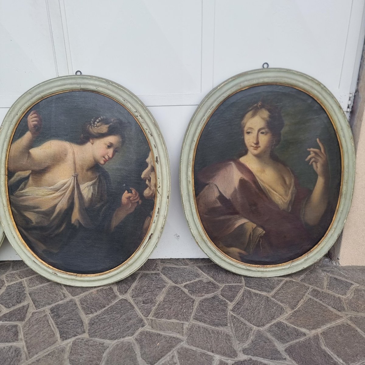 4 dipinti su tela Allegoria Arti e Mestieri Lorenzo Pasinelli 1629-1700-photo-2