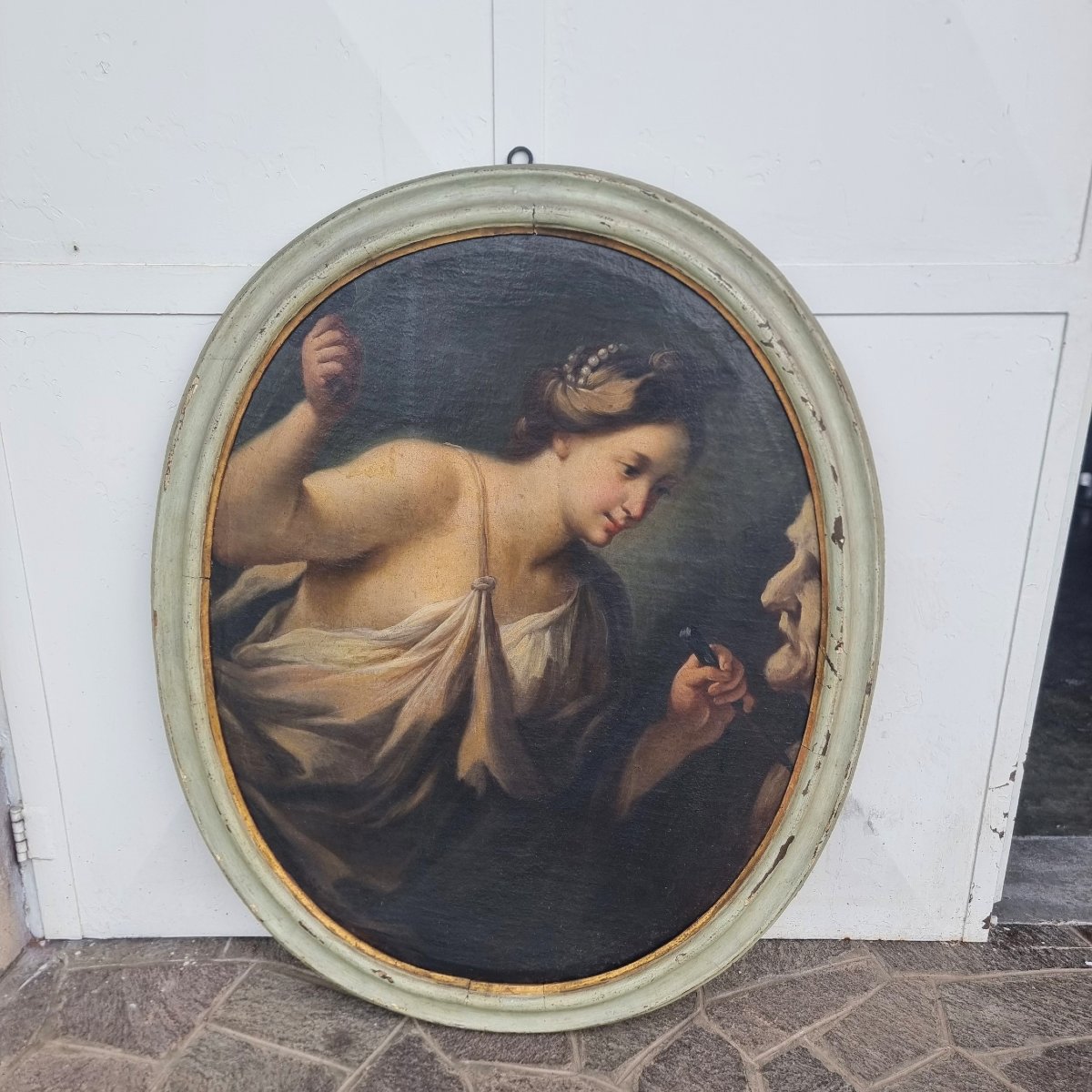 4 dipinti su tela Allegoria Arti e Mestieri Lorenzo Pasinelli 1629-1700-photo-6