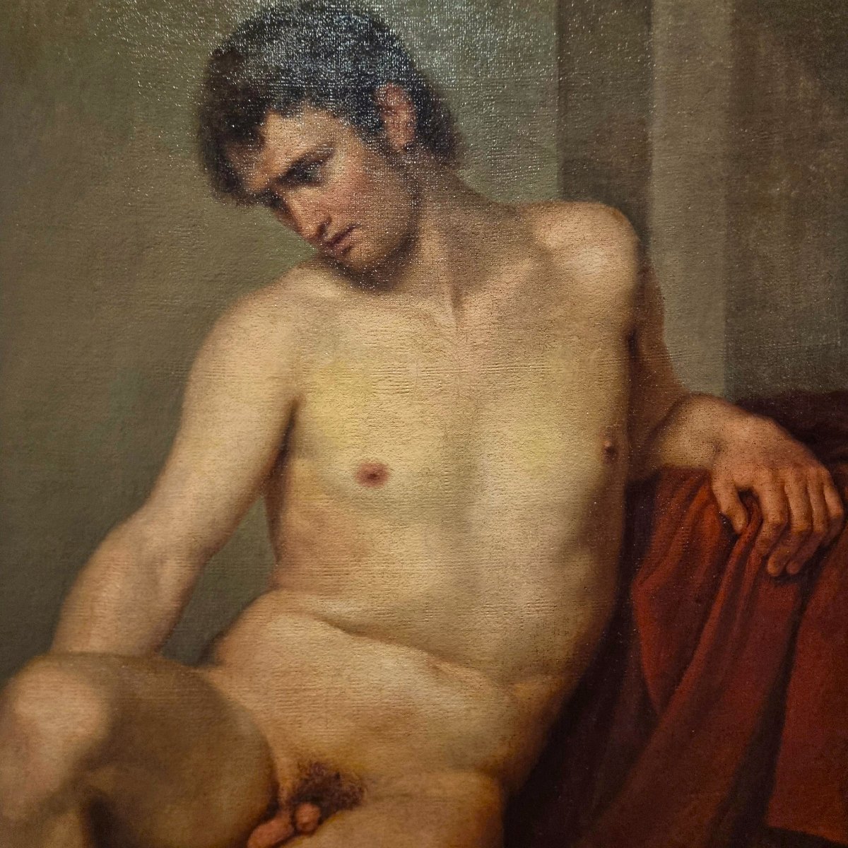 Olio su tela nudo di uomo 800 Luigi Sabatelli  1772-1850-photo-3