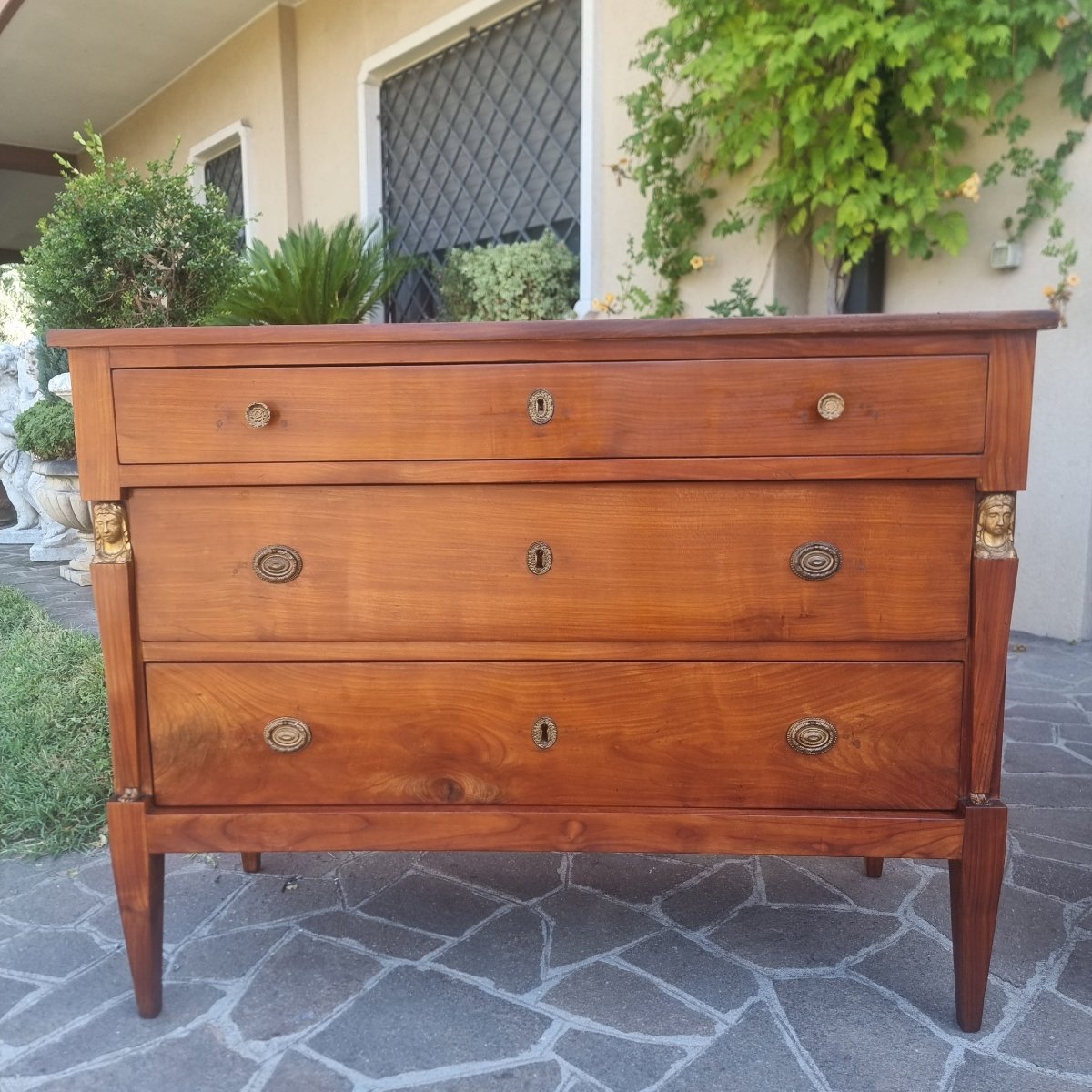Coppia di cassettoni in ciliegio 1820 Ritorno dall’Egitto-photo-4