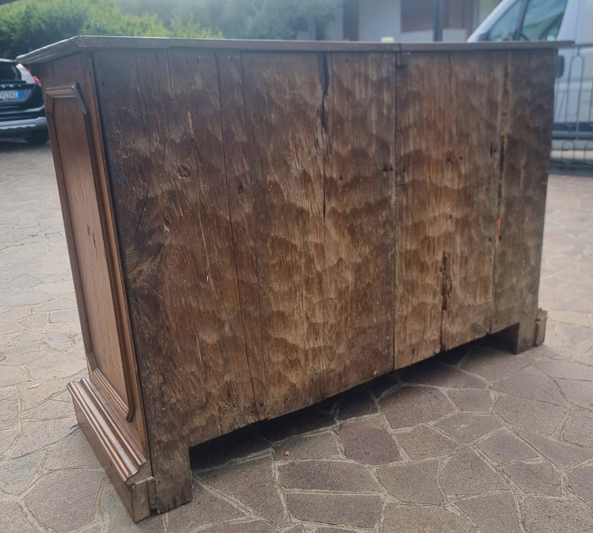 Credenza in noce del 600 a due ante chiavistello originale-photo-7