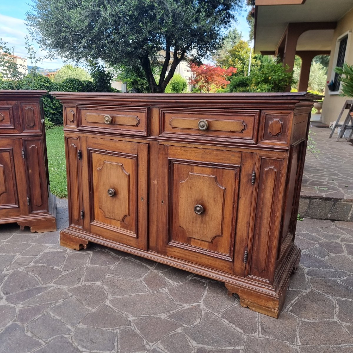 Coppia di credenze in noce fine 700 Bolognesi-photo-2