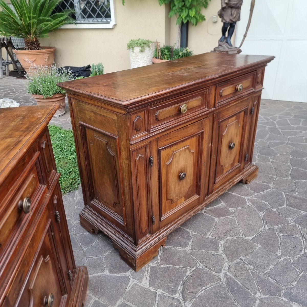 Coppia di credenze in noce fine 700 Bolognesi-photo-6