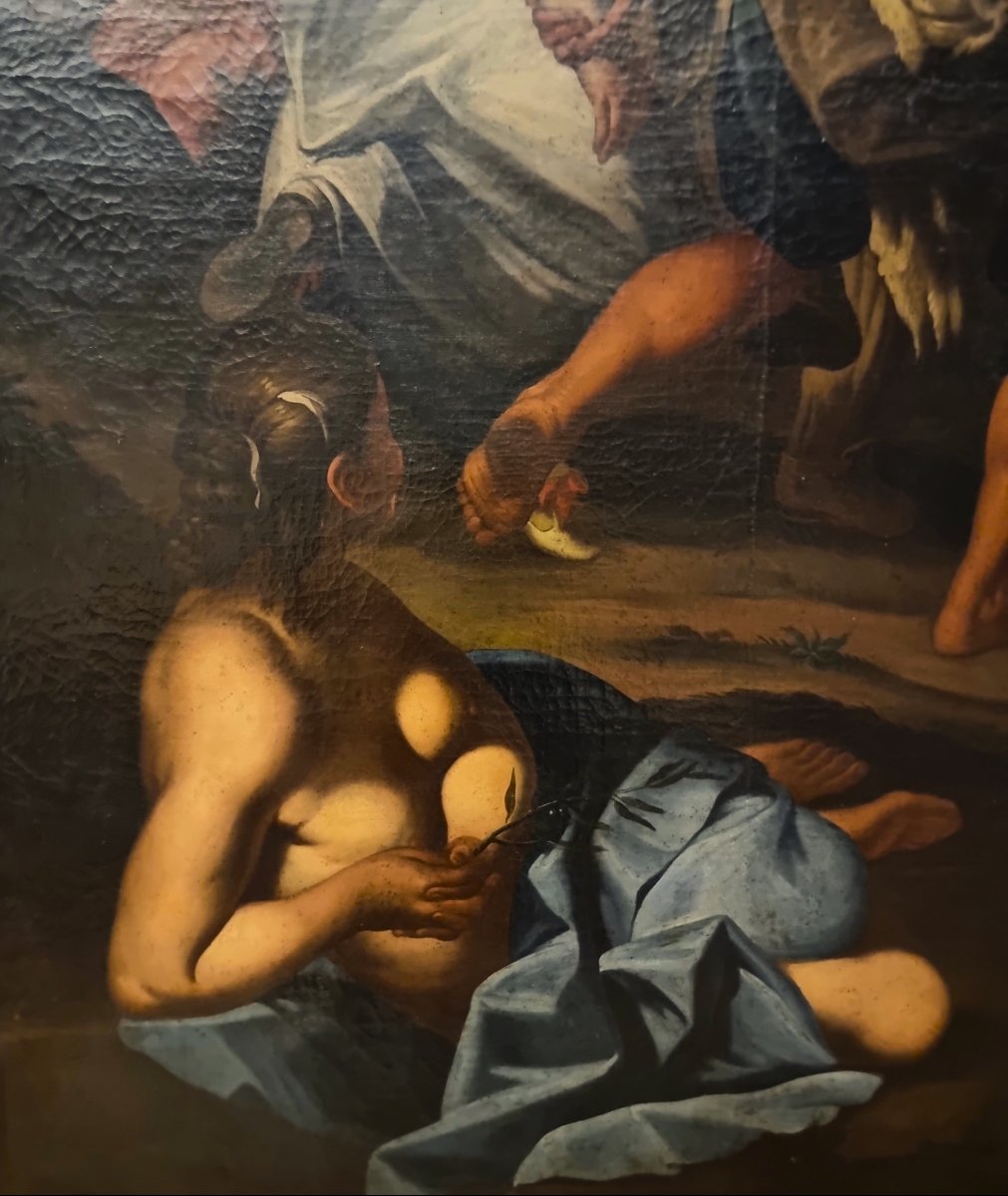 Olio su tela del 600 Festa danzante con personaggi ambito Nicolas Poussin (1594–1665)-photo-4