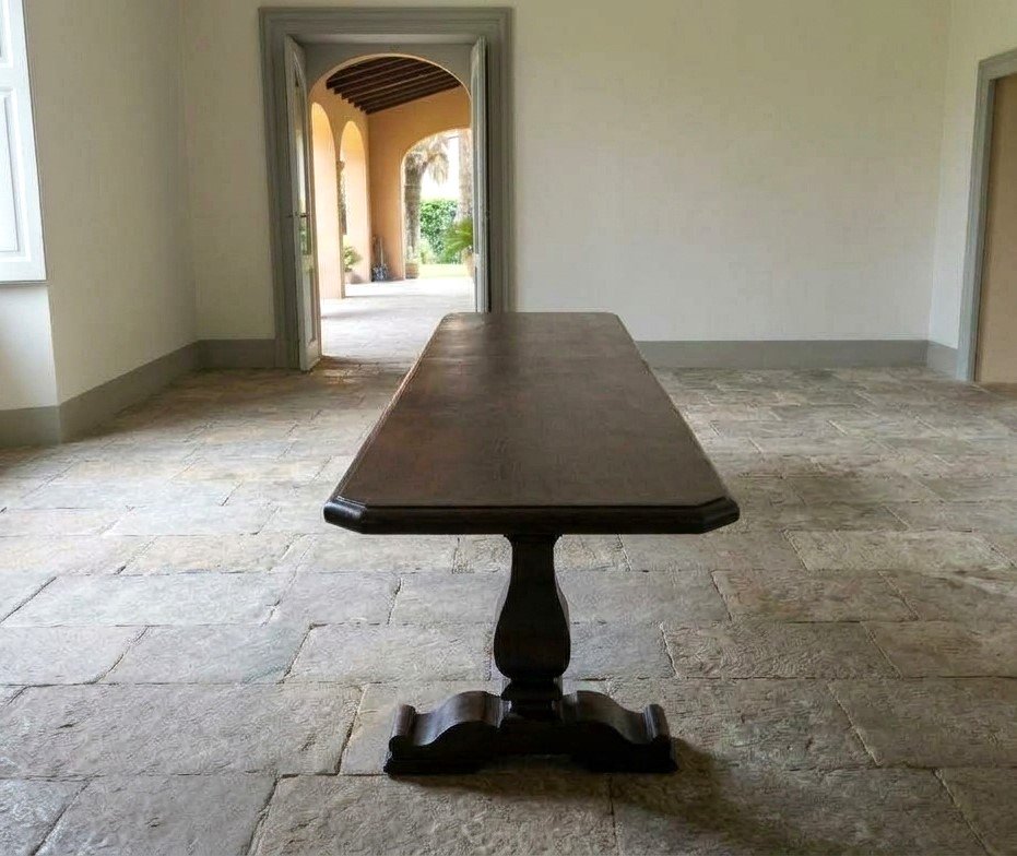 Tavolo in noce del '600 da monastero -photo-2