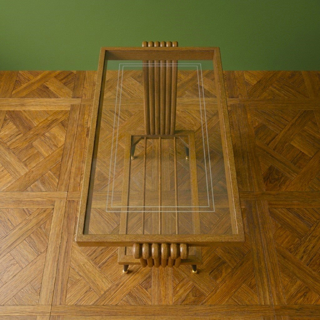 Tavolino da bar in noce Art Decò 1920-30 Parigi-photo-1