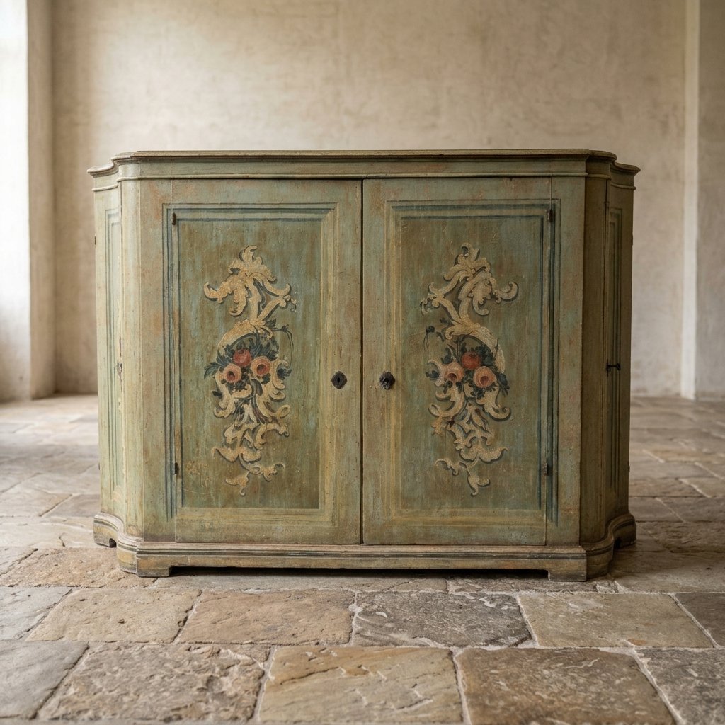 credenza laccata veneziana del XVIII secolo-photo-3