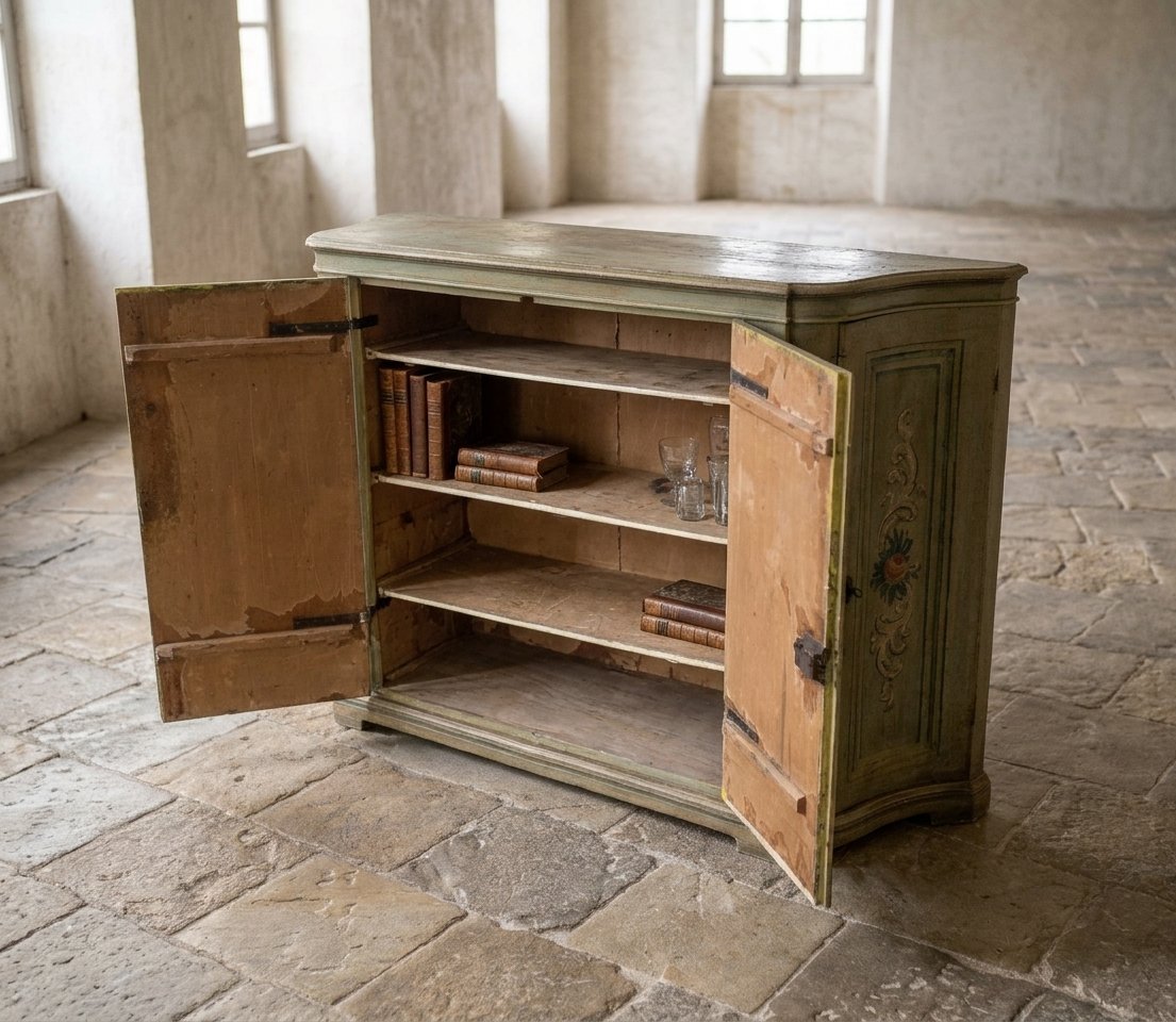 credenza laccata veneziana del XVIII secolo-photo-4