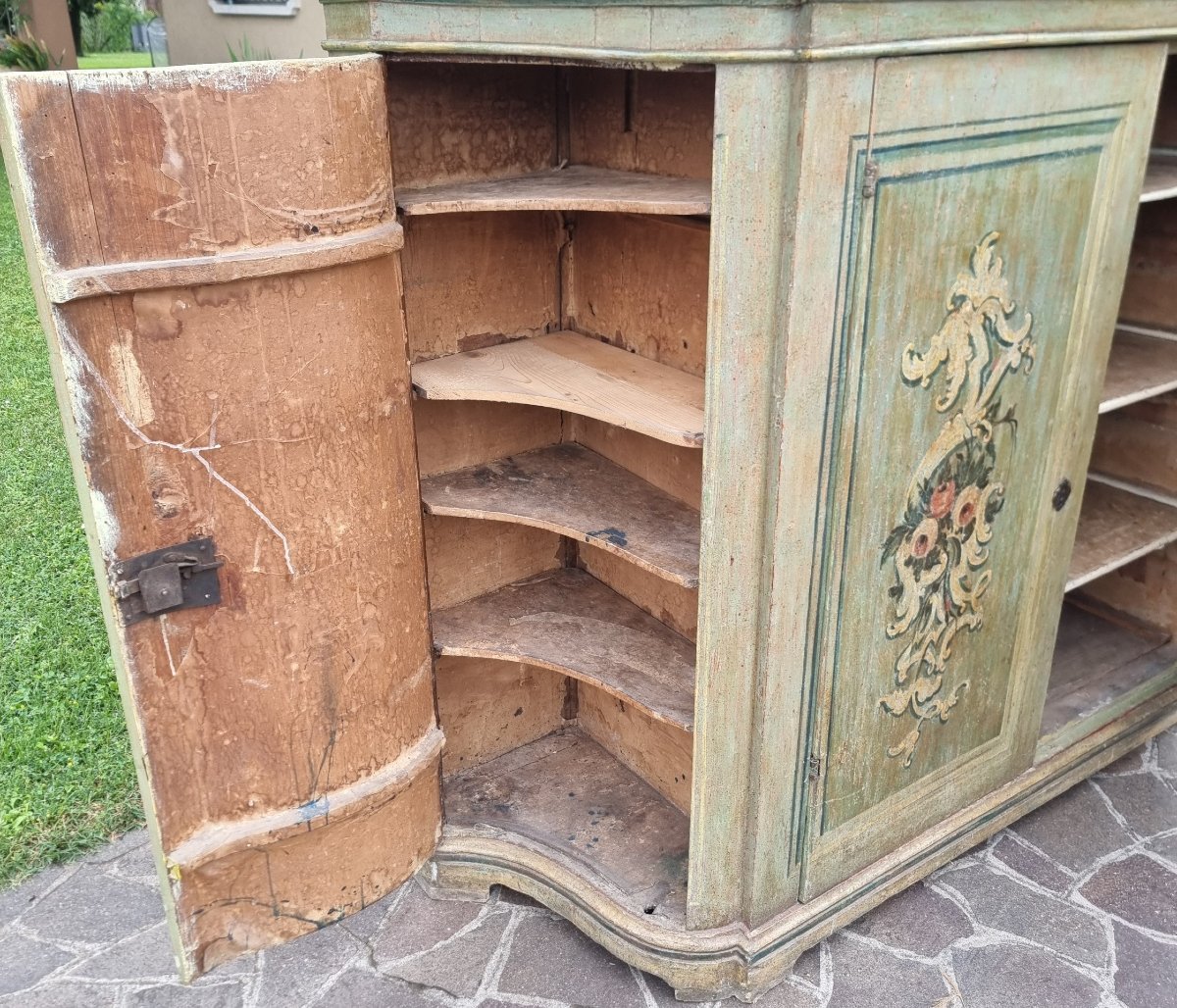 credenza laccata veneziana del XVIII secolo-photo-2