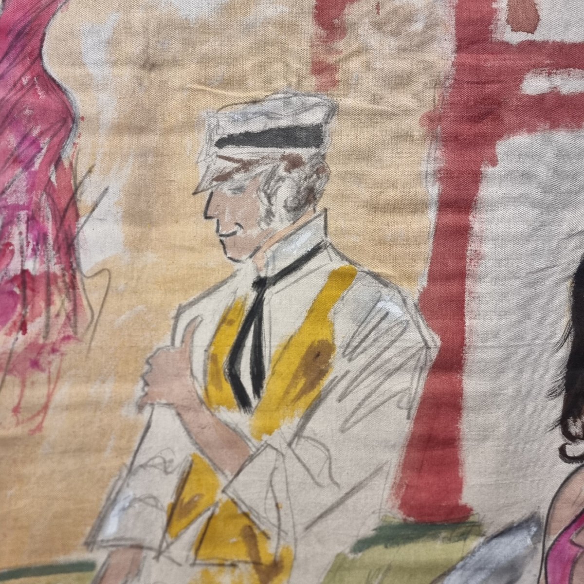 Corto Maltese tela del 1980 pittura acrilico-photo-3