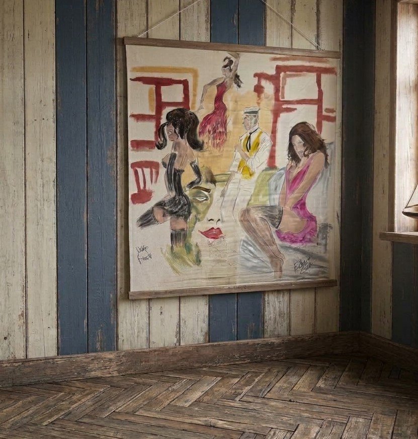 Corto Maltese tela del 1980 pittura acrilico-photo-4