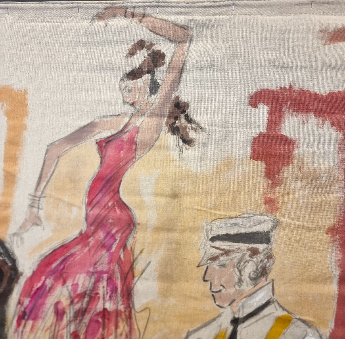 Corto Maltese tela del 1980 pittura acrilico-photo-3
