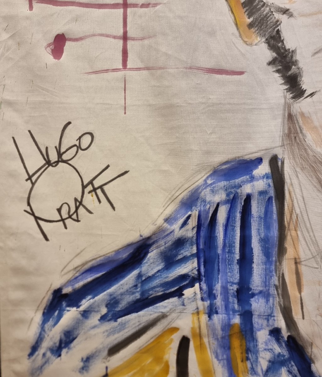 Corto Maltese tela del XX Secolo pittura acrilico Vintage-photo-1