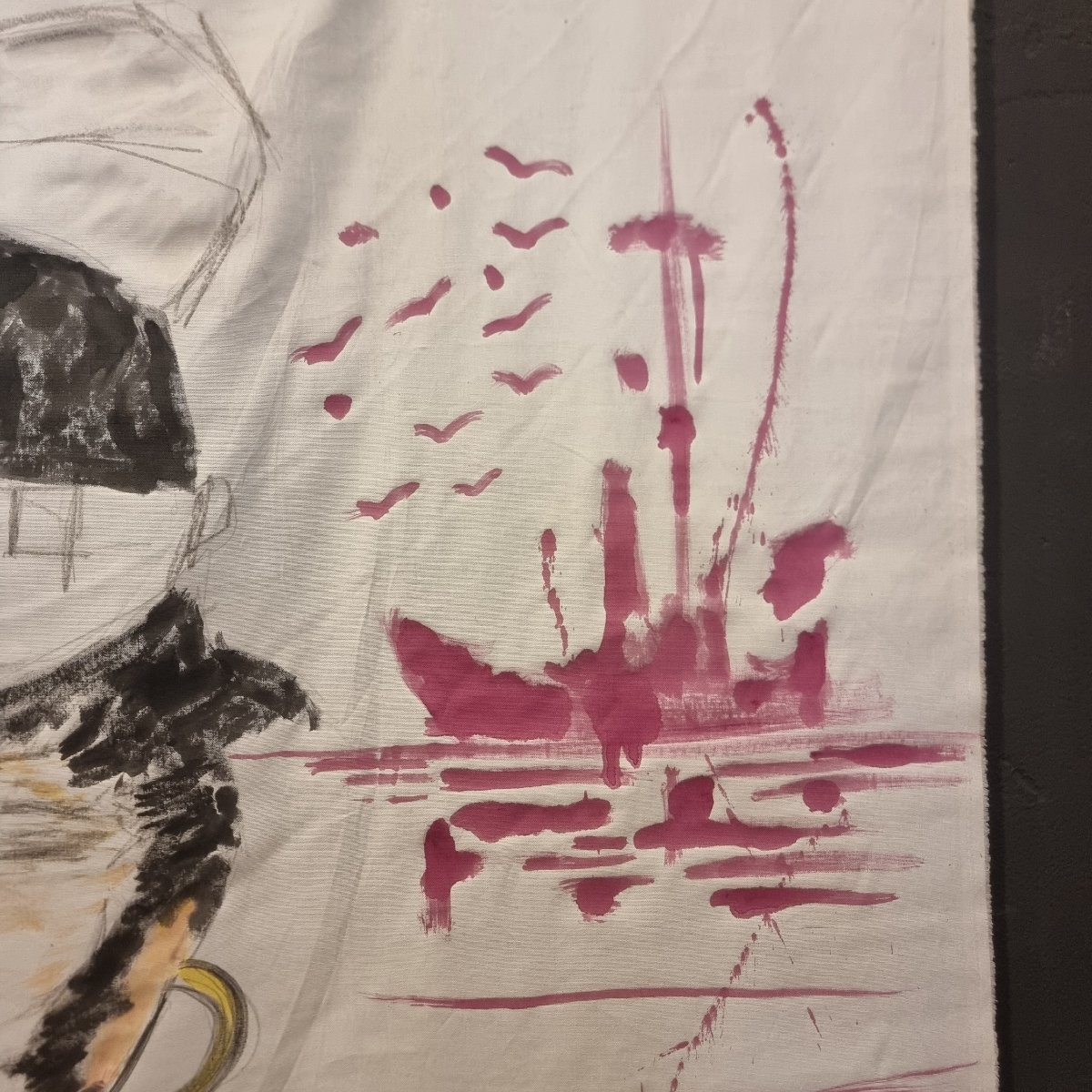 Corto Maltese tela del XX Secolo pittura acrilico Vintage-photo-4