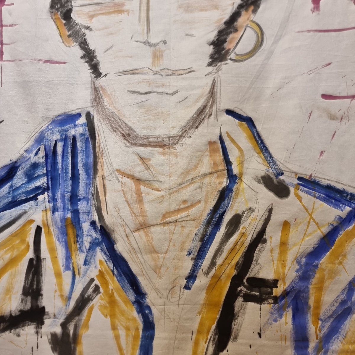 Corto Maltese tela del XX Secolo pittura acrilico Vintage-photo-5