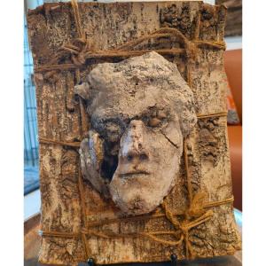 Rara scultura di Pan in gesso cera e nerofumo