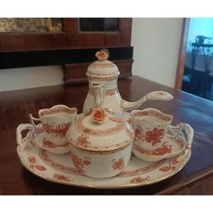 Servizio caffè Herend in porcellana, inizio XX secolo