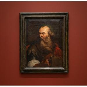 Olio su tela del 600 Archimede da Siracusa bottega Luca Giordano 1634-1705