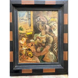 Ludwik Klimek: The Fish Of The Day, Oil On Canvas