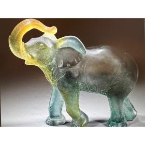 Daum France: Glass Paste Elephant