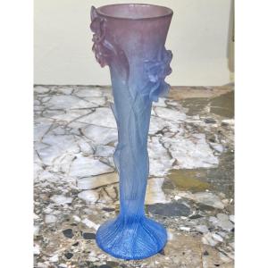 Daum France Glass Paste Vase 