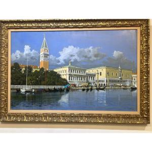 View Of Venice By Lucio Sollazzi , Born 1925