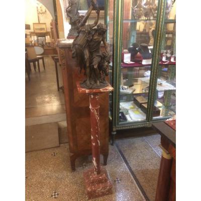 Marble Rotating Base Column