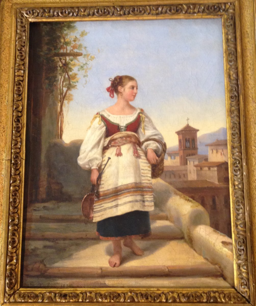 ETIENNE DUBOIS - La vignarola al Celio, Roma 1830-photo-2