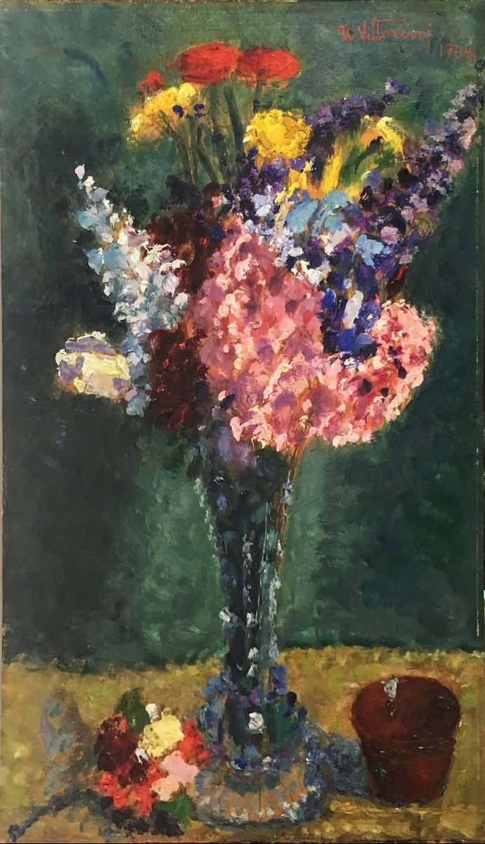 UMBERTO VITTORINI - Natura morta, vaso di fiori  1968-photo-2